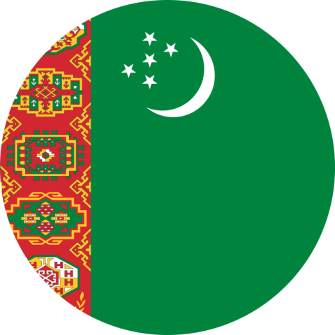 Turkmenistan Flag PNG Circle Free Download