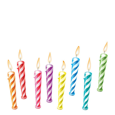 Colorful Candles PNG Picture Free Download