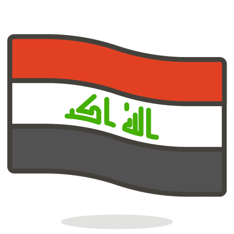 Iraq Flag PNG Handart Drawn Free Download