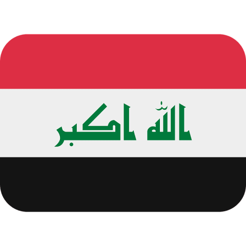 Round Iraq Flag PNG Logo Free Download