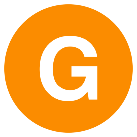 Orange G Letter PNG Circle Free Download