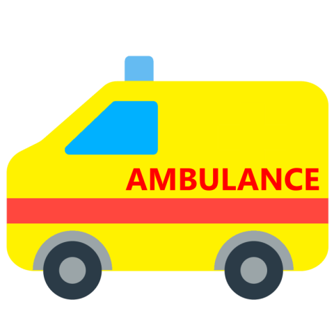 Cartoon Ambulance PNG image on free download