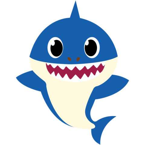 Blue Baby Shark PNG On VectorArt Image