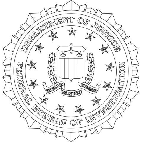 Clipart White FBI PNG Stamp Free Download