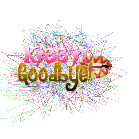 Colorful Goodbye PNG Image on Isolated Free Download