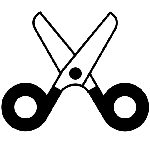 Black & White Scissor PNG Icon Free Download