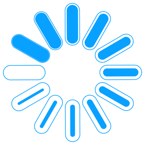 Blue loading with border icon vactor graphic design