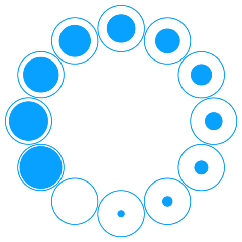 Simple blue loading icon with modren style vector graphic design