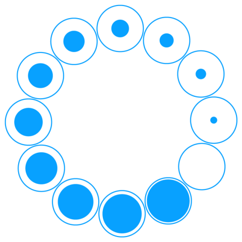 Blue loading icon with modren style vector graphic design