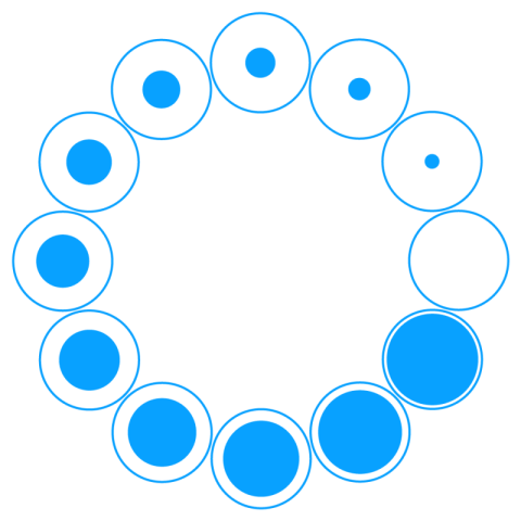 White and blue loading icon with modren style vector graphic design