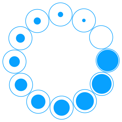 Simple blue loading icon with modren style