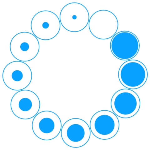 Blue loading icon modren style white background