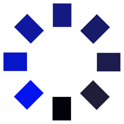 Blue and black Double shade box loading icon vector
