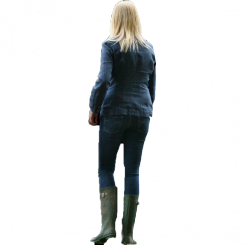 Back girl dp blue jeans and shirt free png