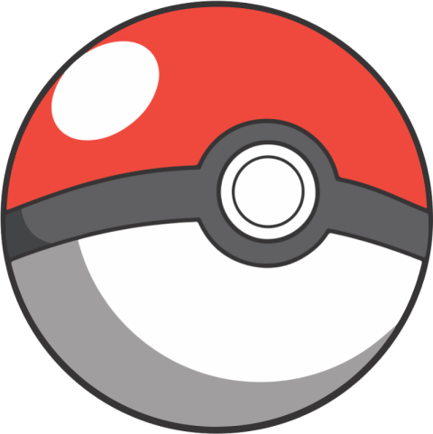 Cartoon Pokeball PNG Isolated Free Logo