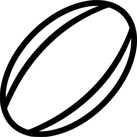 Rugby PNG Ball Outline Free Download