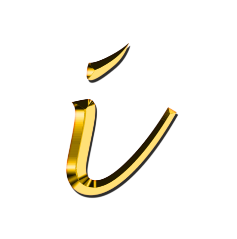 Small I Letter PNG Royalty Free Vector icon