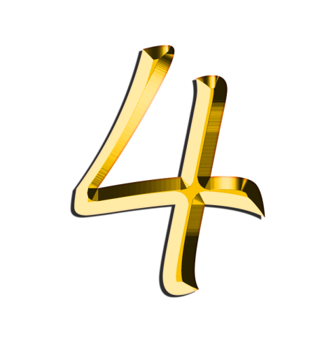 4 Number PNG Balloon Free Download