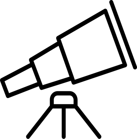 Telescope PNG Art & Outline Free Download