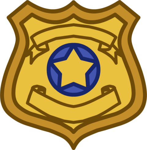 Vector Clipat Police Badge PNG Hand Art Image