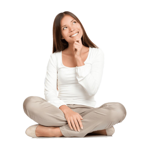 Cool Thinking Woman PNG Free Photo Download