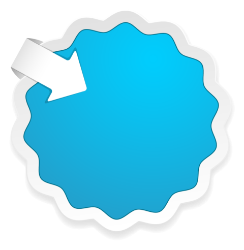 Flower paper tag blue colour vector graphic design