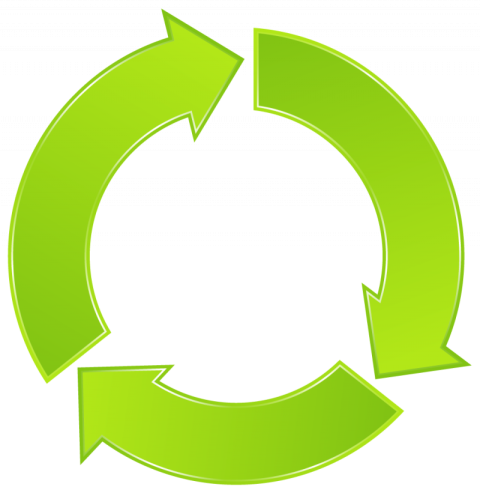 Arrow loading ecological icon vector graphic design