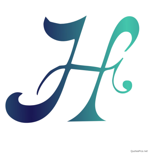 Floral Art On H Letter PNG painting Download Free