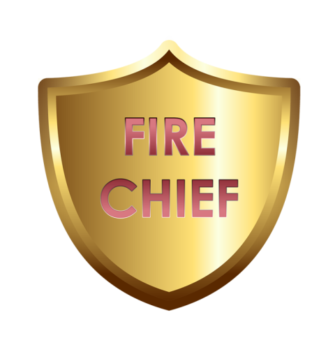 Police Badge PNG on Fire Chief Transparent Background Image