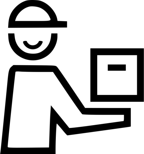 Vector Art Postman PNG Sticker