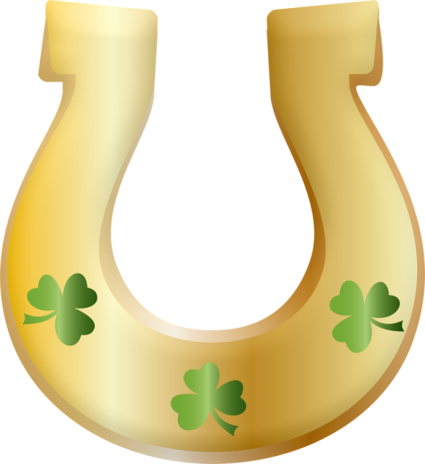 Green Svg Horseshoe PNG Tattoo Design