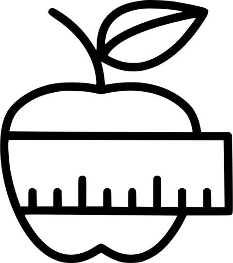 Measure Tape with Apple PNG Drawing Image Free Download