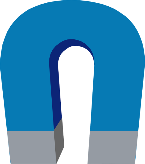 Blue Magnet PNG Image Free Art