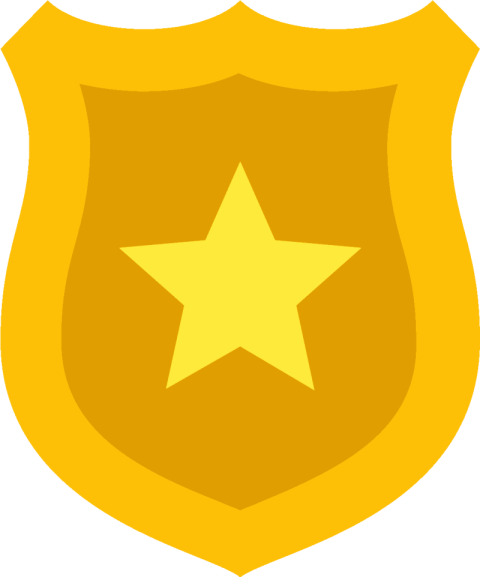 SVG Clipart Police Badge PNG Drawing Image