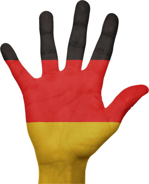 Germany Flag Hand Art PNG Image