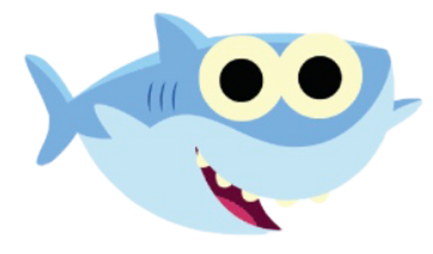 Watercolor Baby Shark PNG Art Free Download
