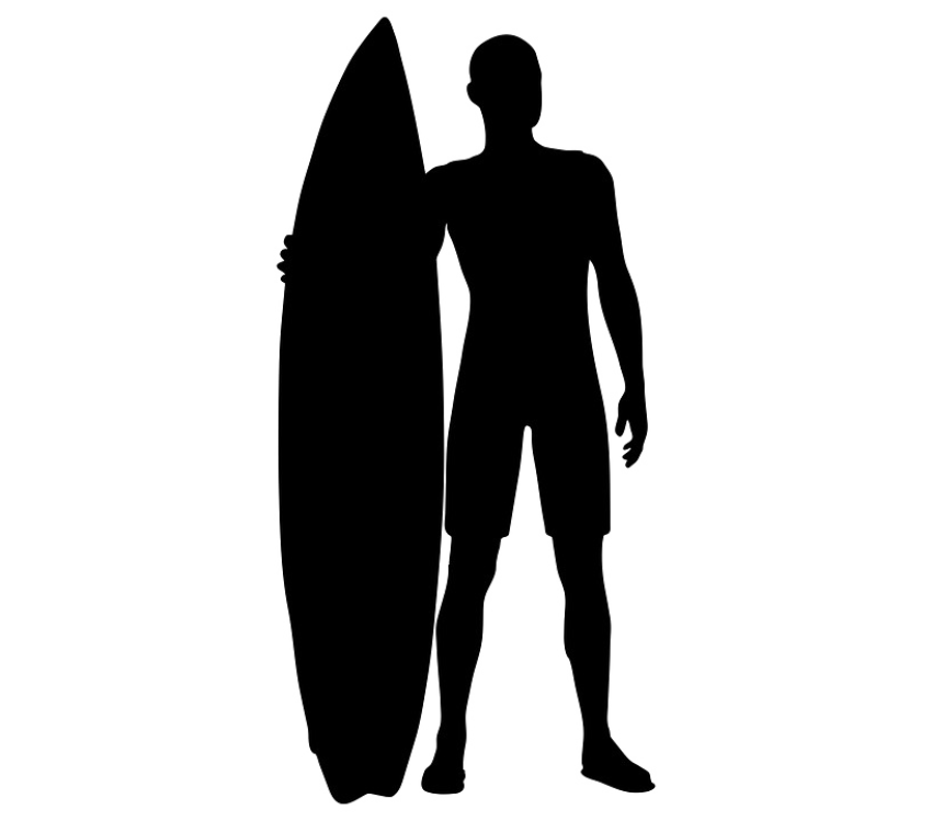 PSD Silhouette Surfing PNG Logo & Icon Free Download