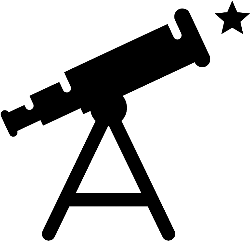 Illustration Telescope PNG, PSD Logo