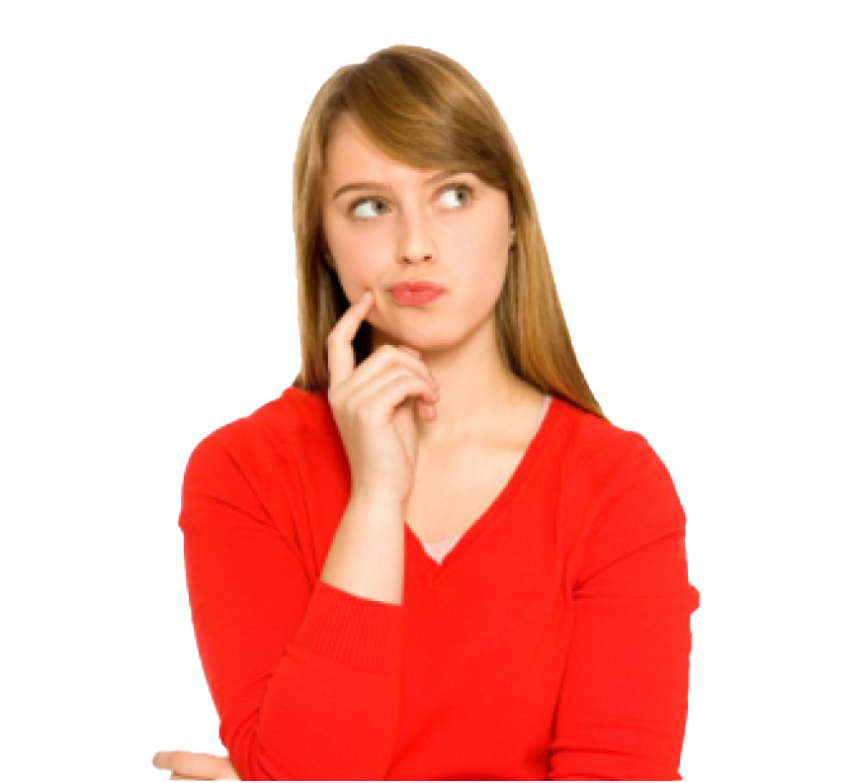 Clipart Thinking Woman PNG image Free Download