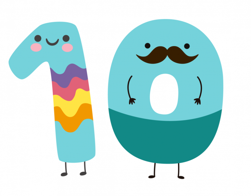 Sea Cartoon 10 Number PNG Transparent Number