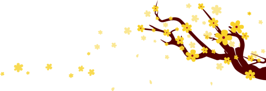 Cheery blossom Chinese New Year PNG Transparent Image