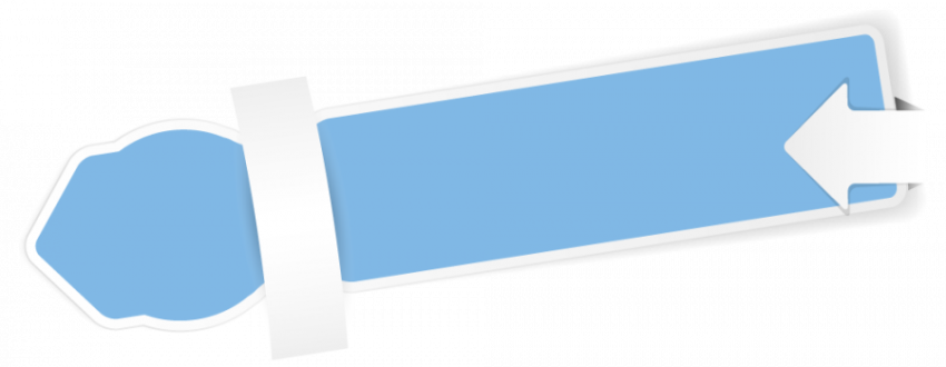 Label paper banner Arrow sign