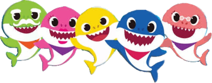 Five little Baby Shark PNG Image Free Download