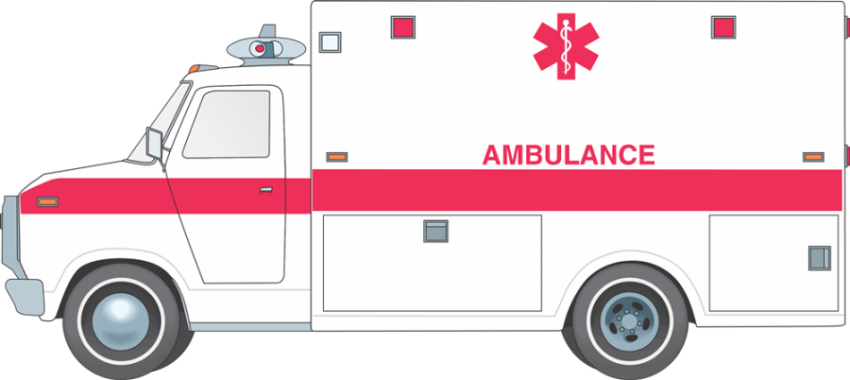 White Ambulance PNG cartoon art free Download