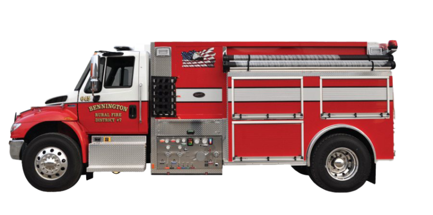 Fire Truck PNG On White Background Image