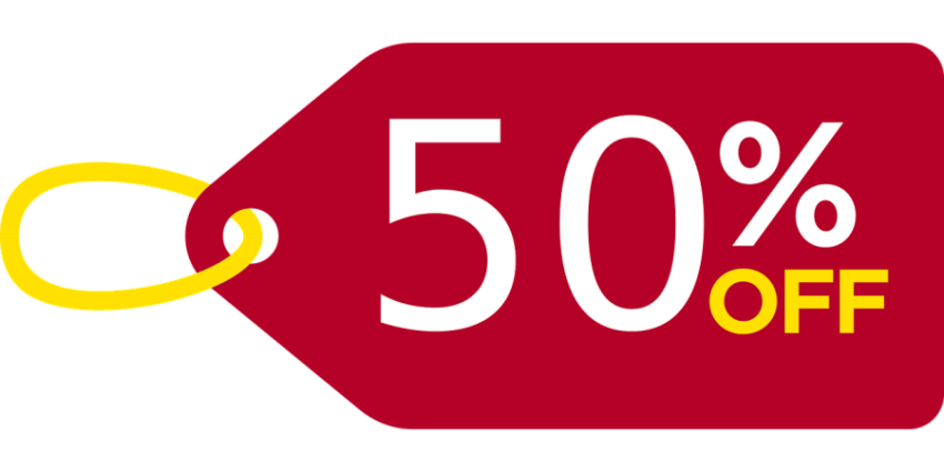 Discount Percent PNG 50% Off tag Download