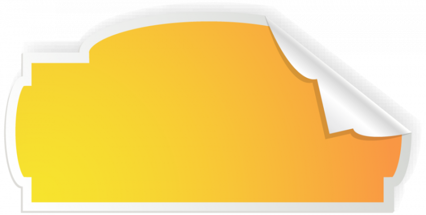 Yellow and white label paper vector graphic design