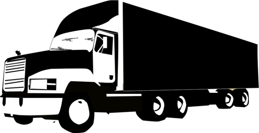 Silhouette Truck PNG, PSD Design Free Download