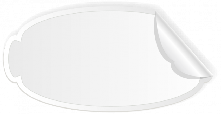 Plain peel of label vactor graphic design