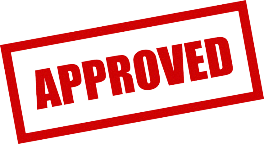 Red Approved PNG Logo Free Download